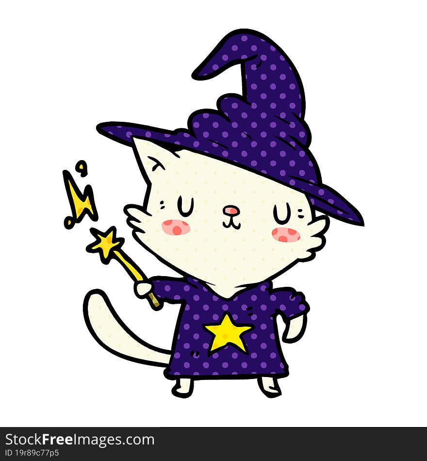 magical amazing cartoon cat wizard. magical amazing cartoon cat wizard