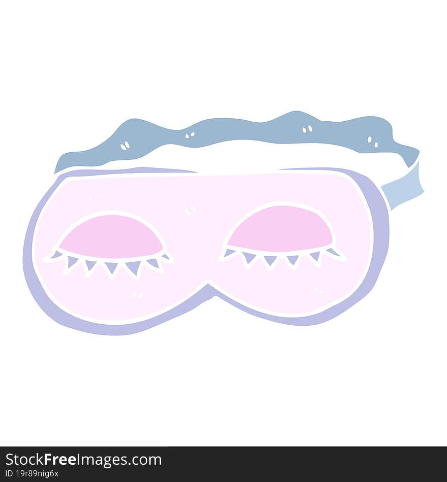 flat color illustration cartoon sleeping mask