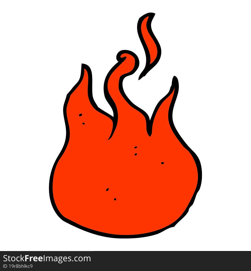 cartoon flame symbol