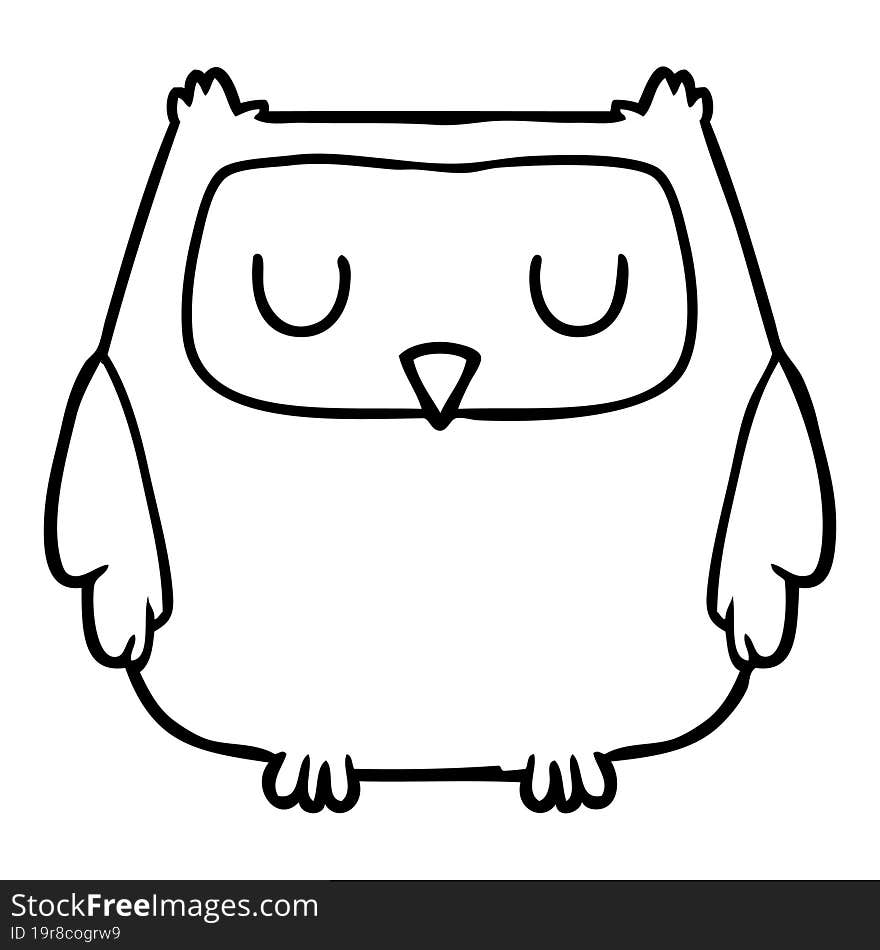 cartoon owl. cartoon owl