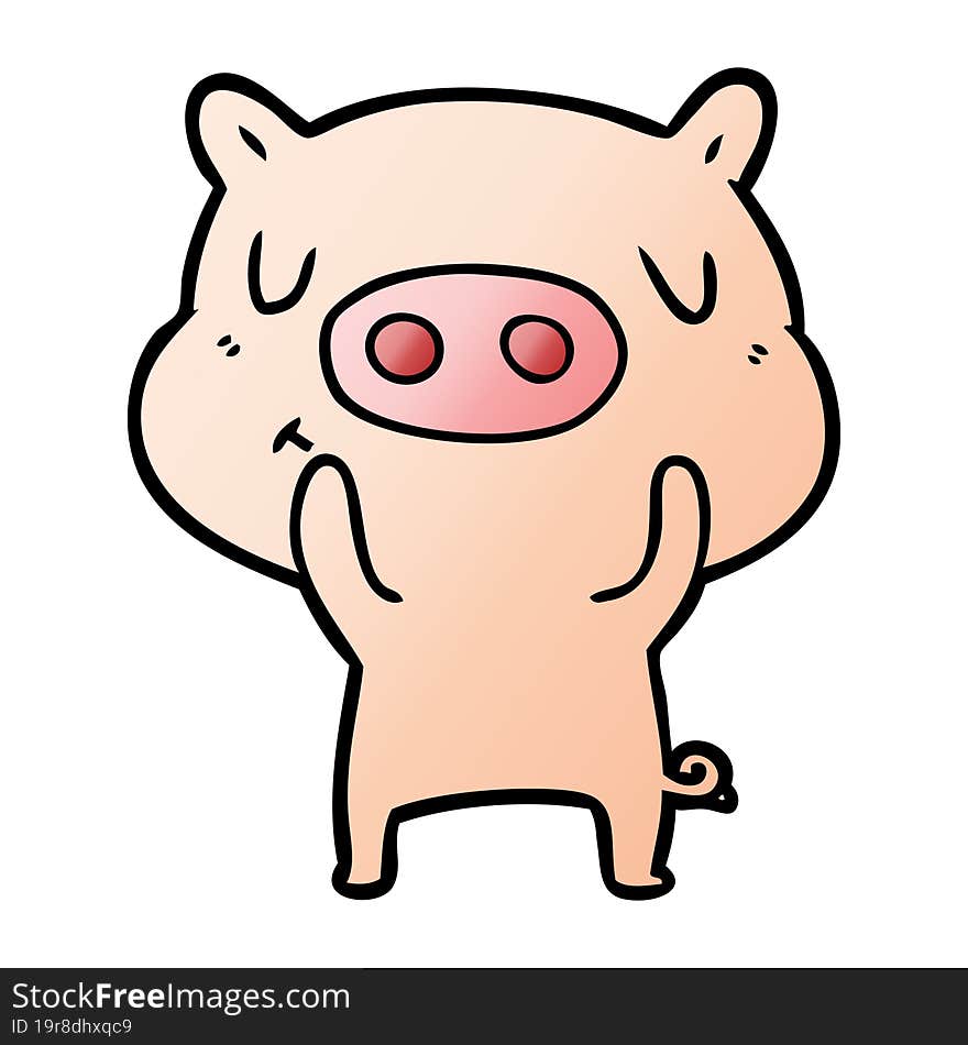 cartoon content pig. cartoon content pig