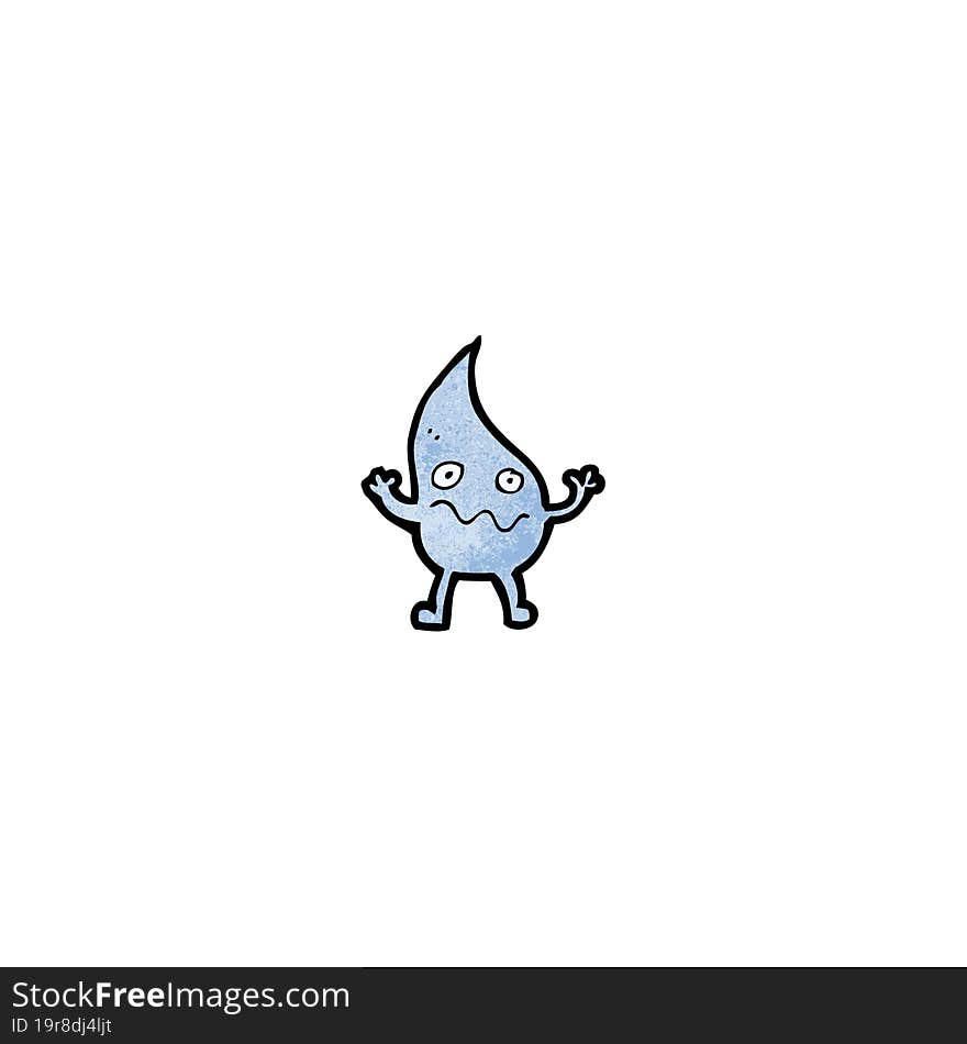 cartoon raindrop