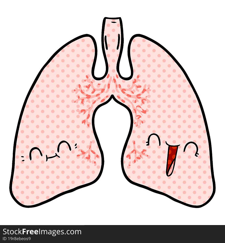 cartoon lungs. cartoon lungs