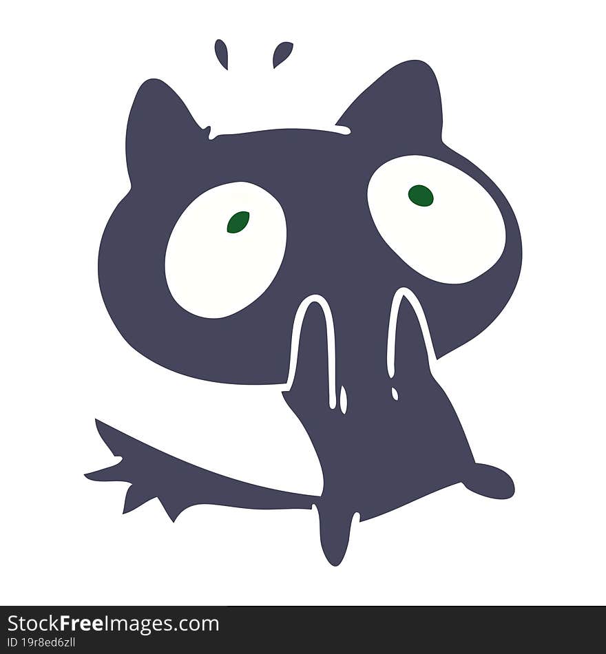 cartoon kawaii of a shocked cat