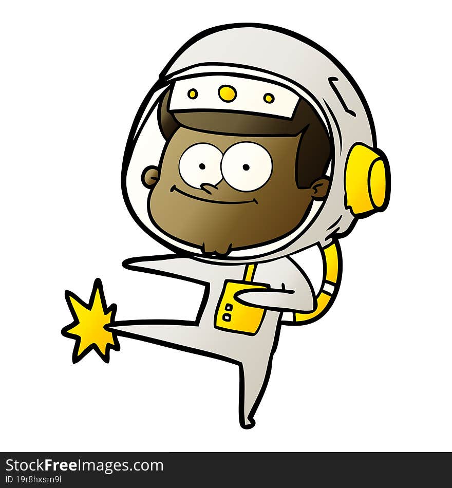 happy astronaut cartoon. happy astronaut cartoon