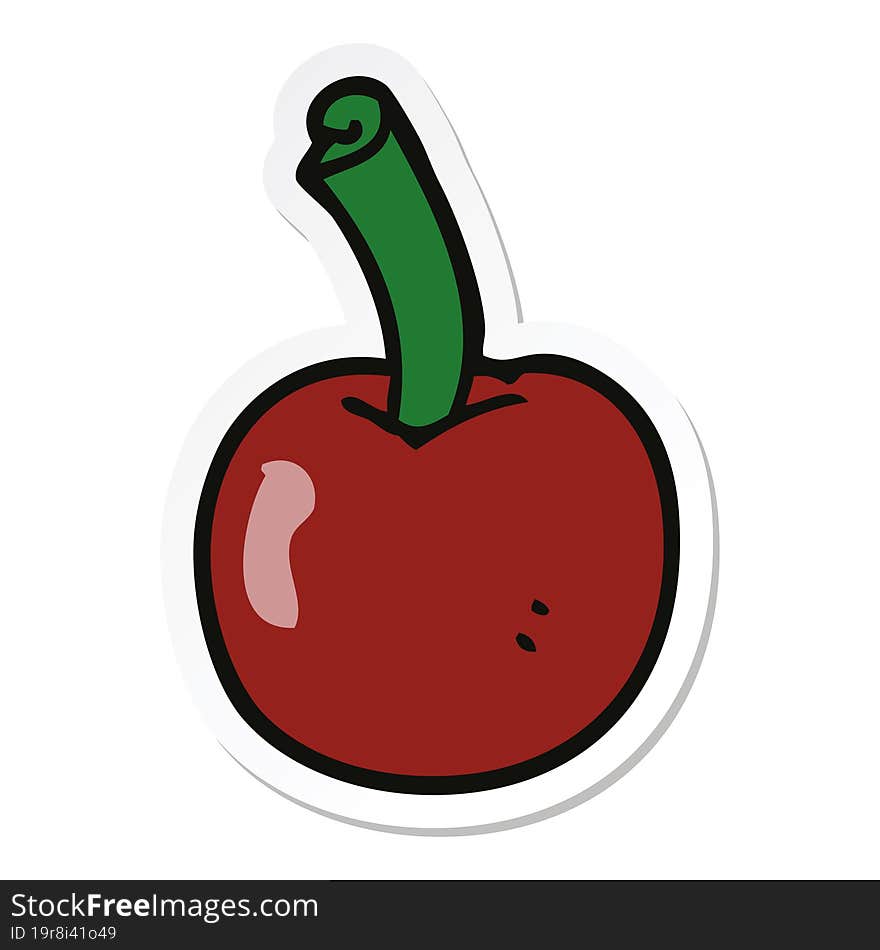 sticker of a cartoon cherry