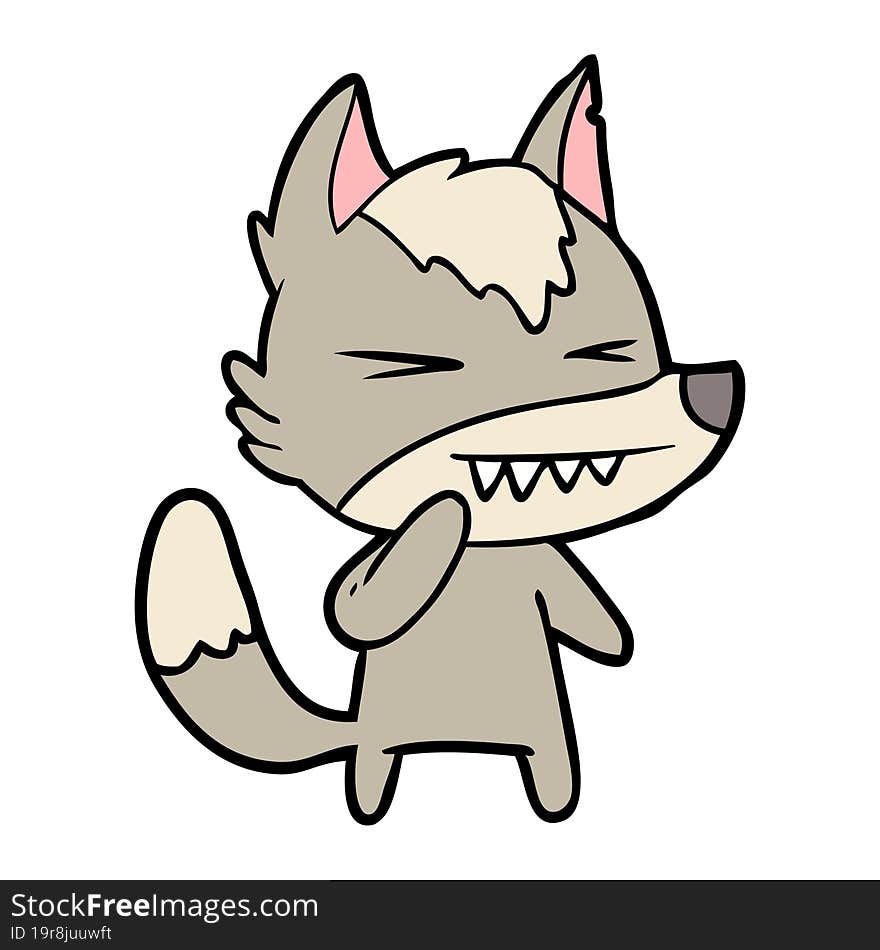 angry wolf cartoon. angry wolf cartoon