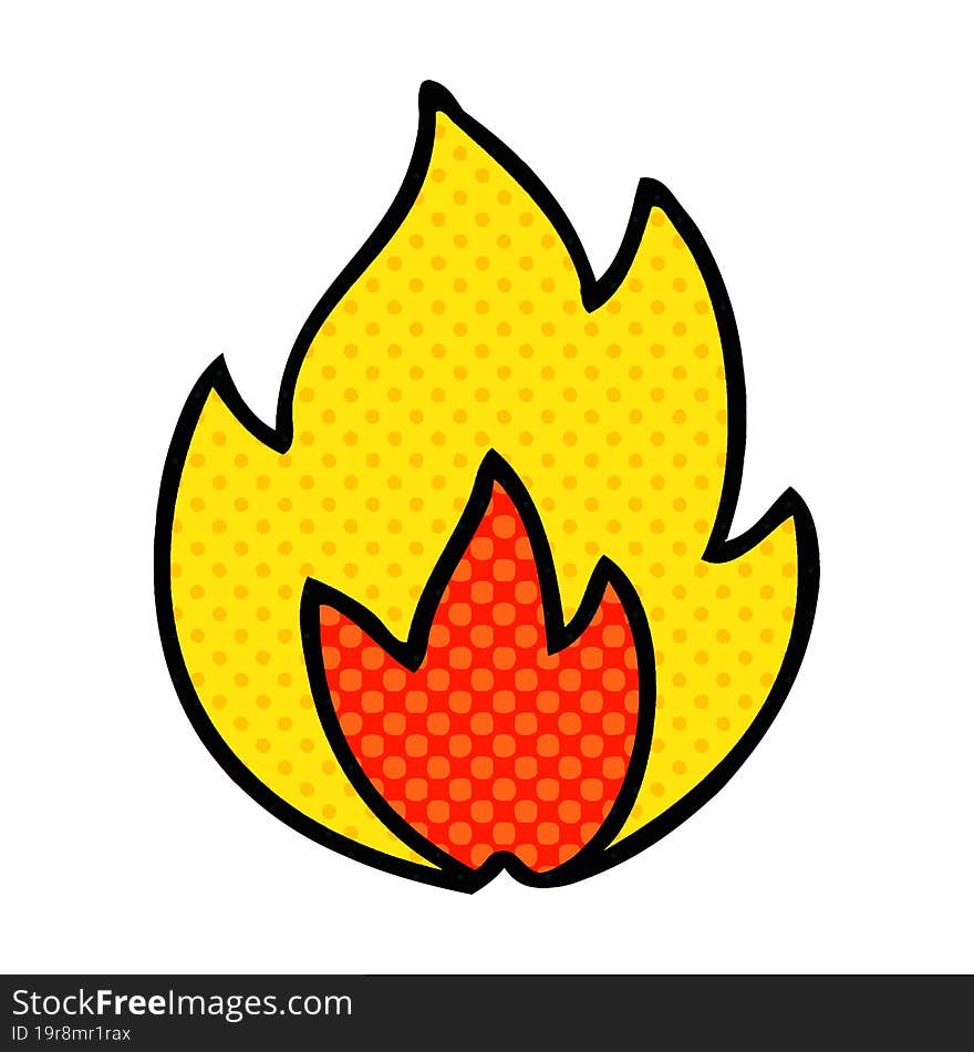 comic book style cartoon fire