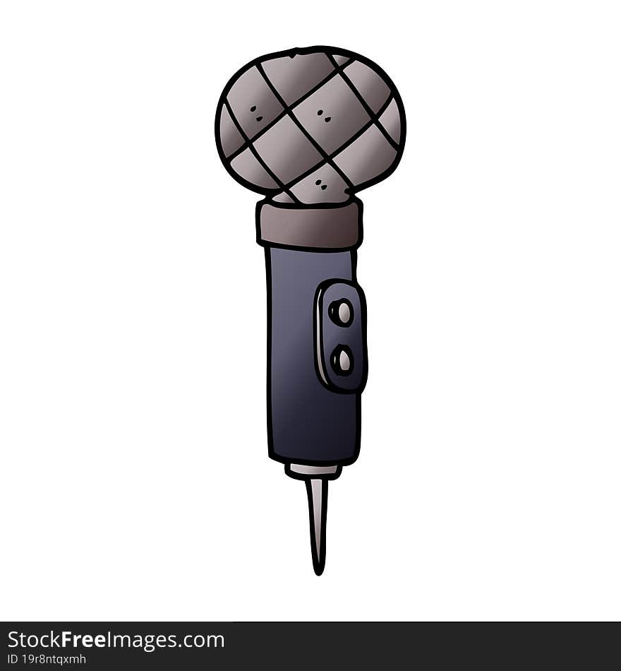 cartoon doodle of a microphone