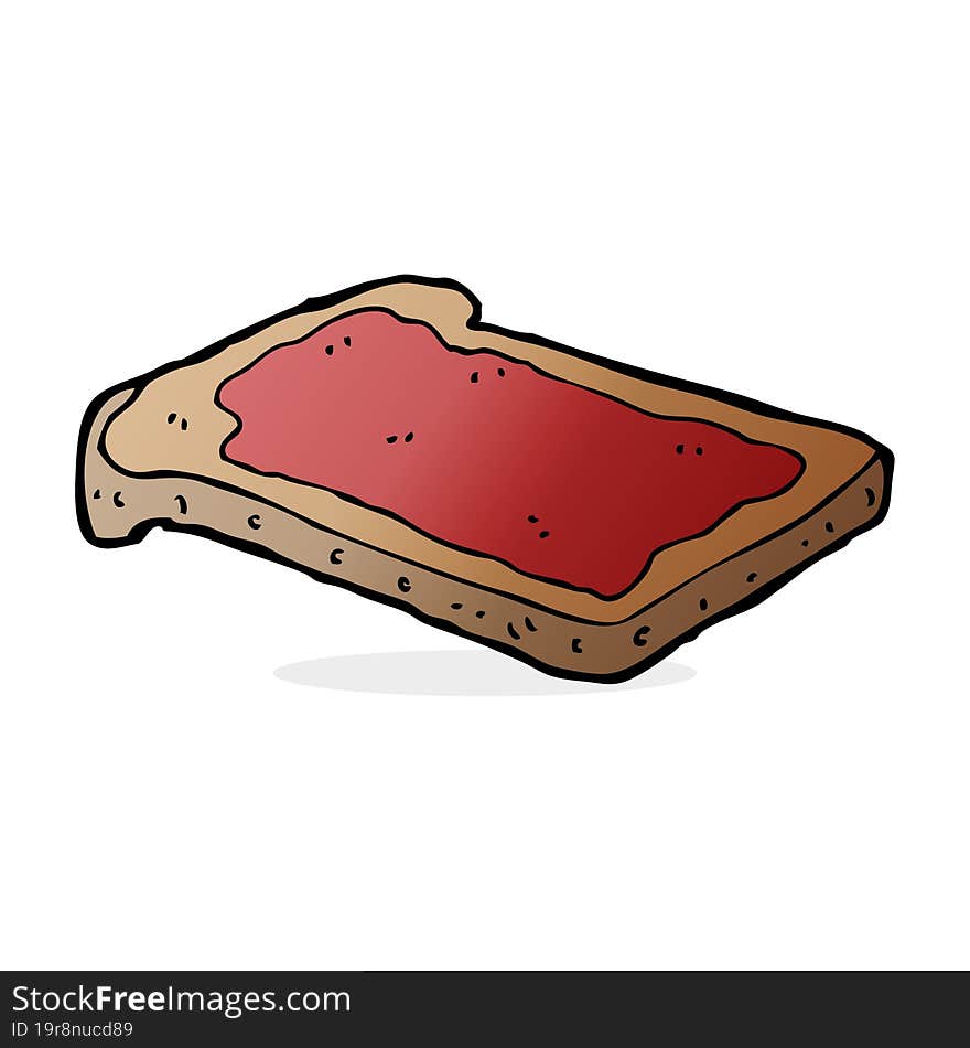 Cartoon Jam On Toast