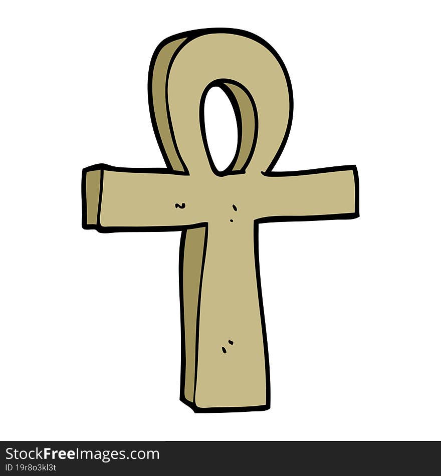 Cartoon Doodle Ankh Symbol