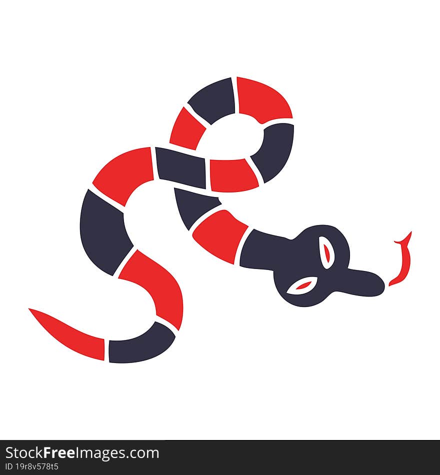 cartoon doodle poisonous snake