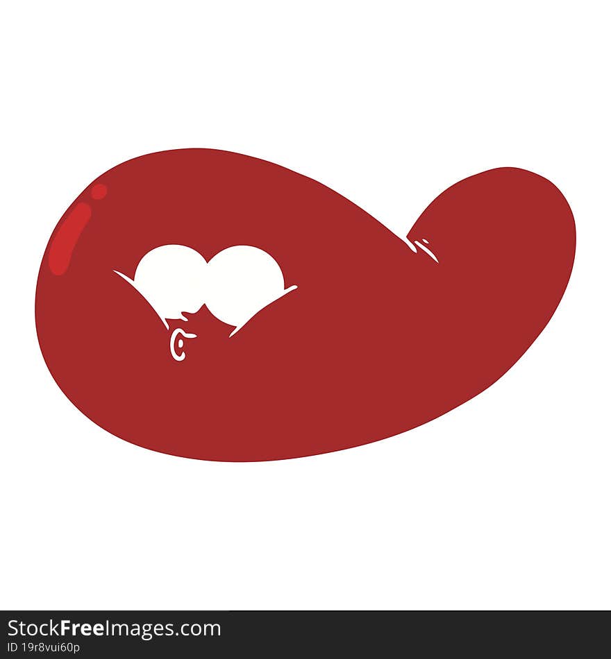 flat color style cartoon gall bladder