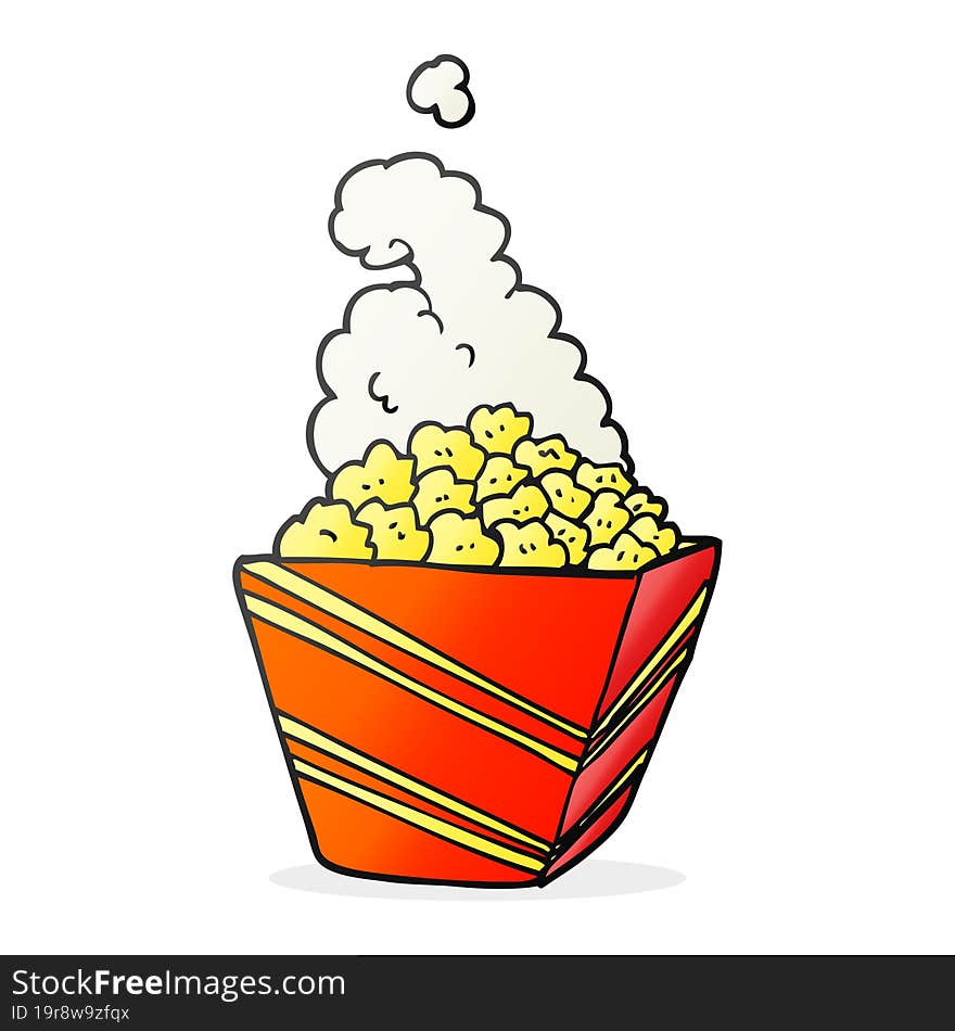 freehand drawn cartoon fresh popcorn