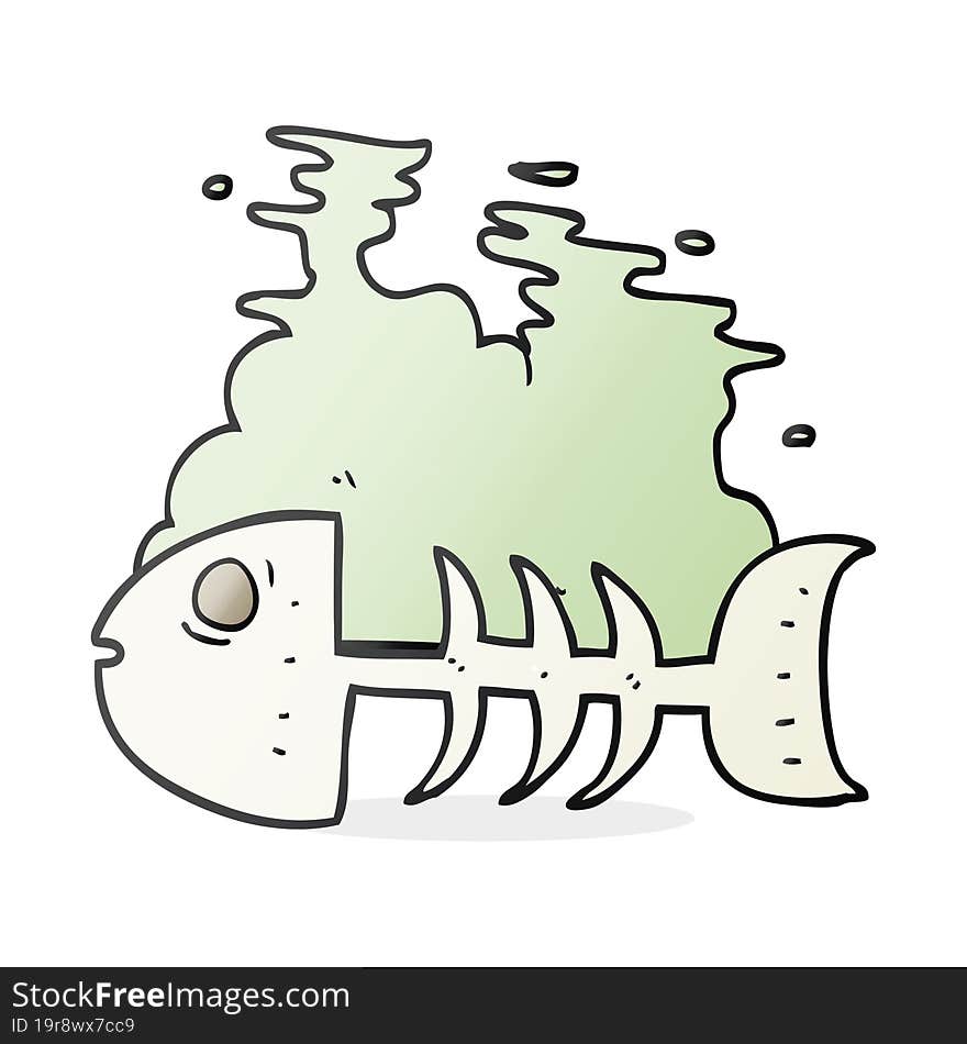 cartoon fish bones