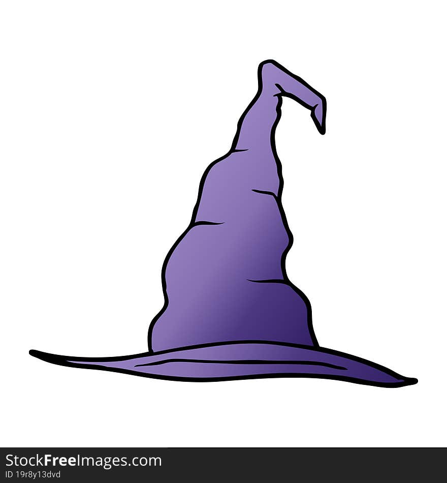 Cartoon Doodle Witch Hat