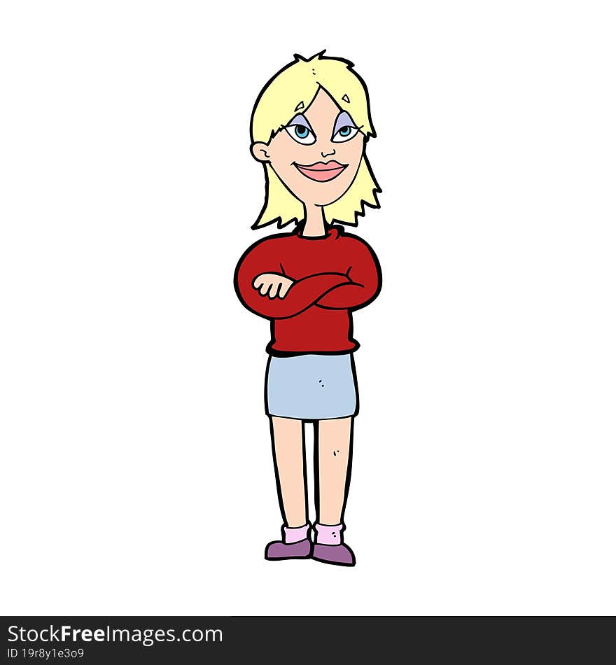 Cartoon Proud Woman