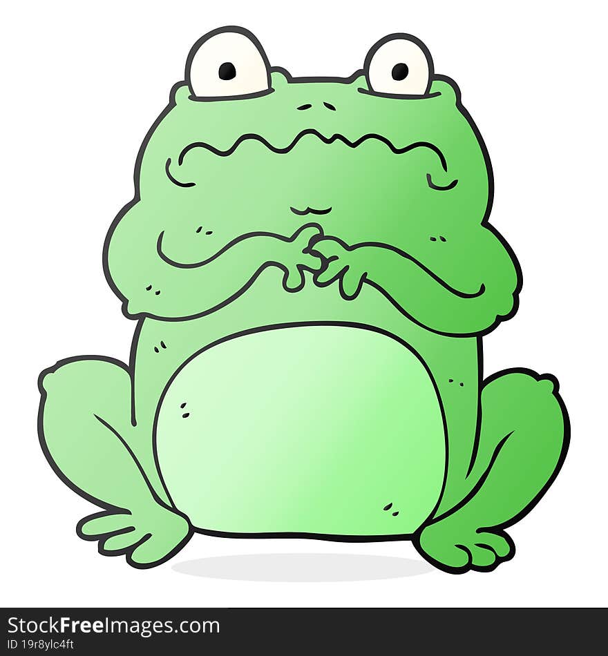 cartoon funny frog