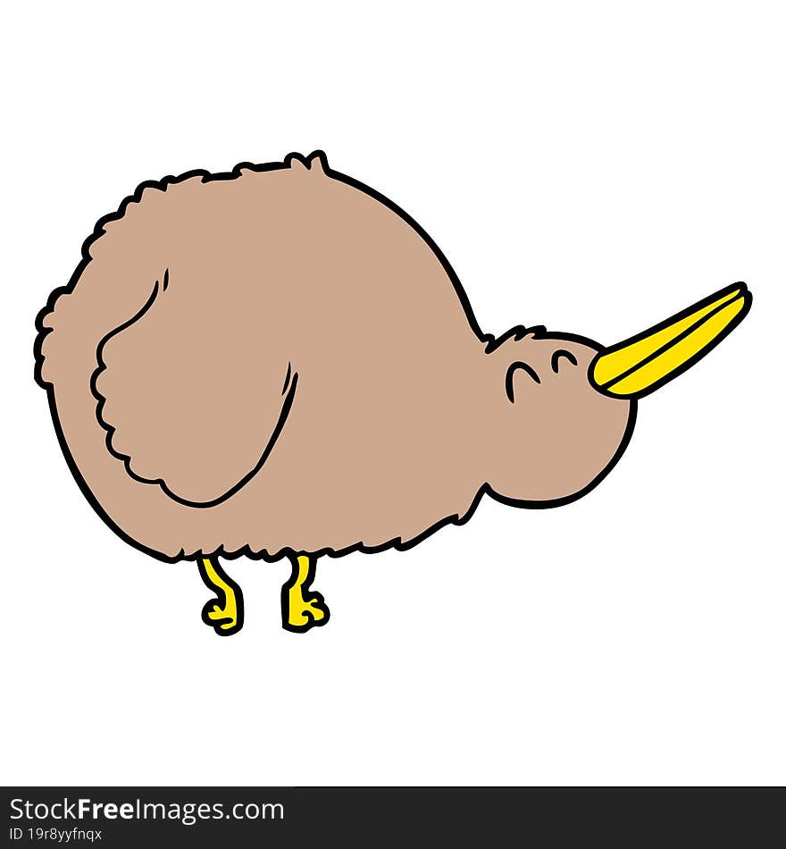 cartoon kiwi bird. cartoon kiwi bird