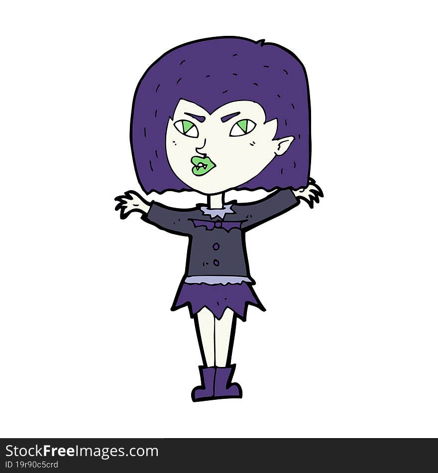 Cartoon Vampire Girl