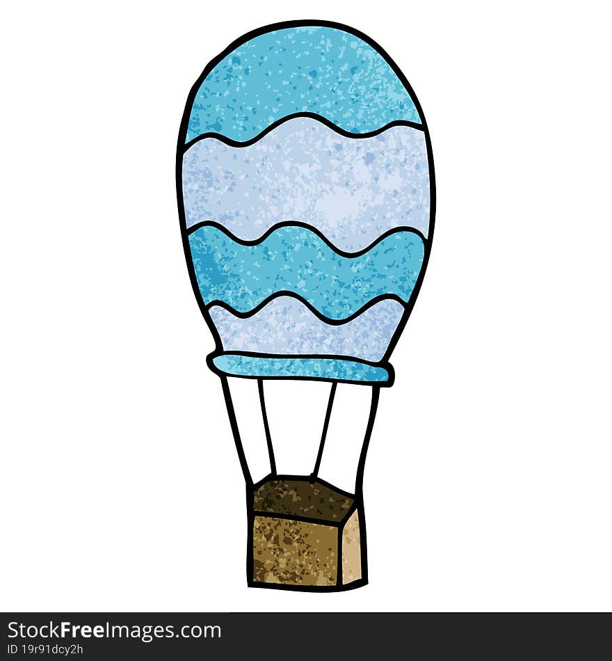 Cartoon Doodle Hot Air Balloon