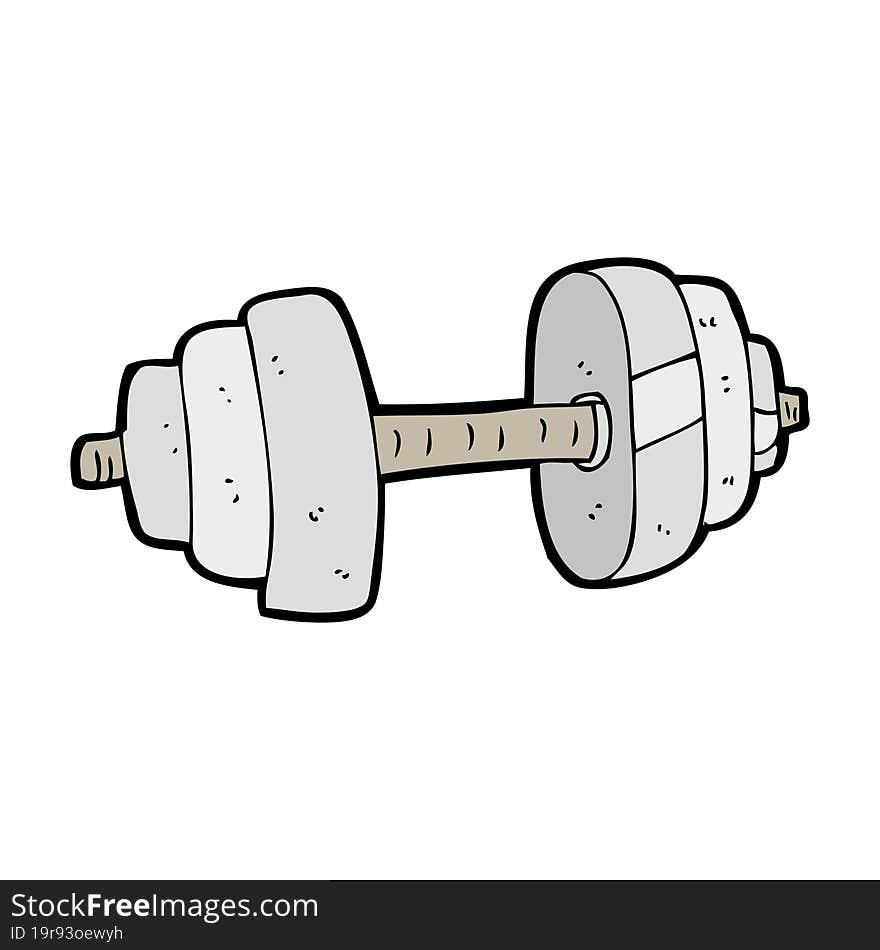 cartoon dumbbell