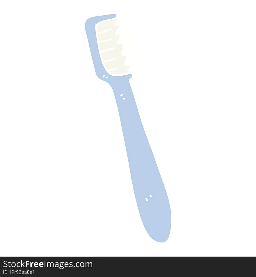 flat color illustration of a cartoon toothbrush