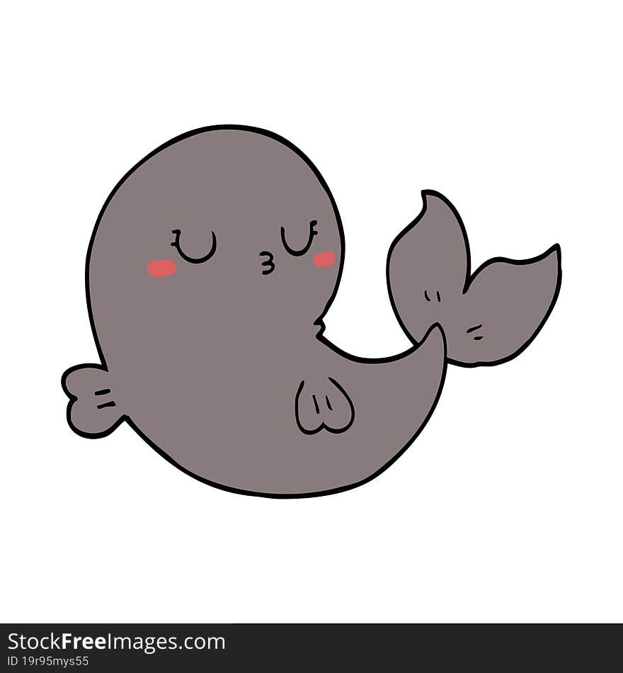 cute cartoon whale