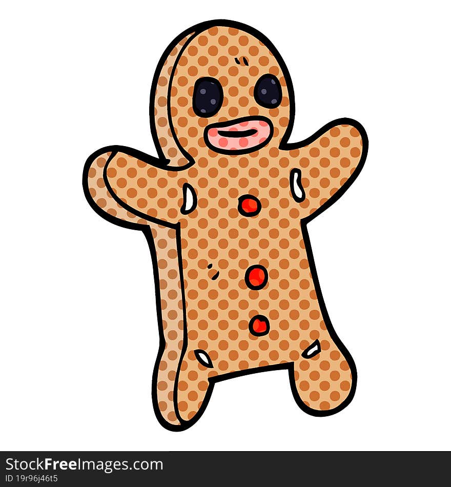 cartoon doodle gingerbread man