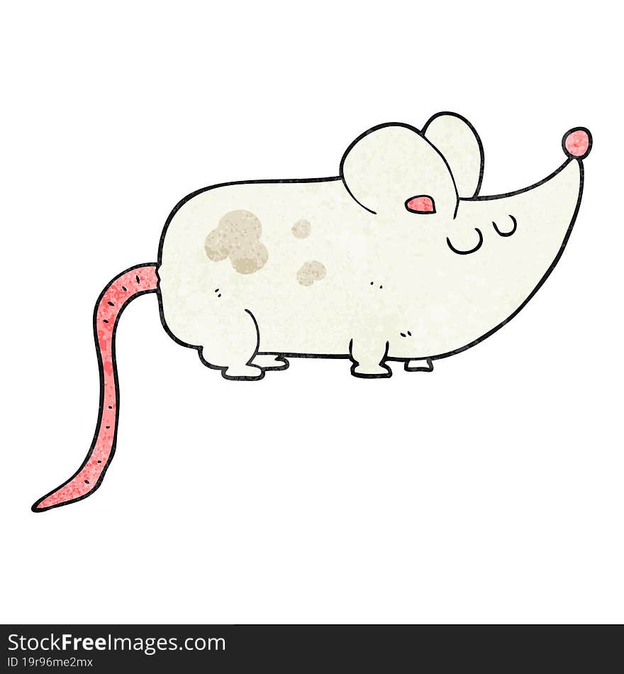 Cute Textured Cartoon Mouse