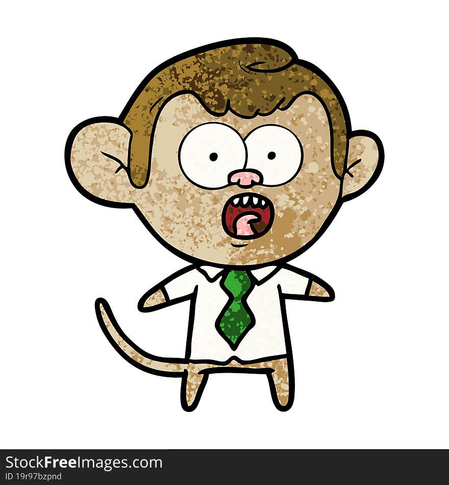 cartoon monkey businessman. cartoon monkey businessman