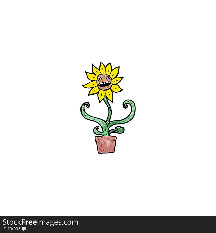 Sunflower Cartoon Character