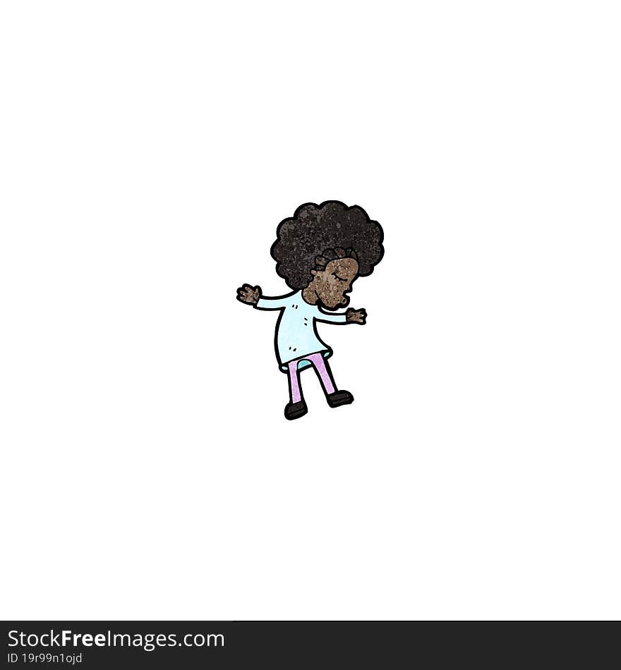 cartoon dancing woman