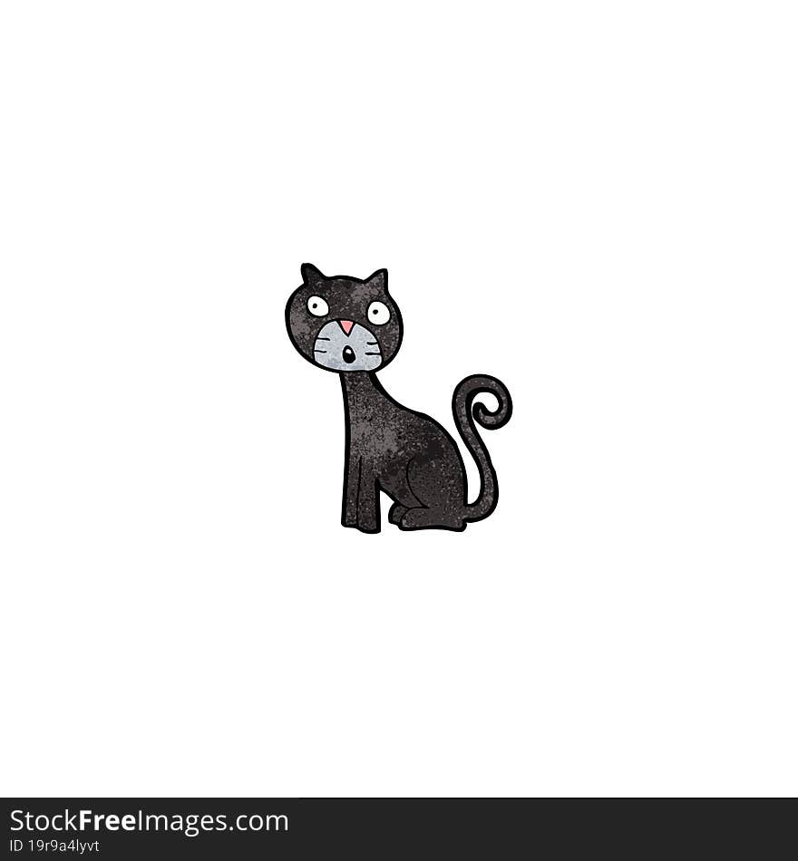 cartoon black cat