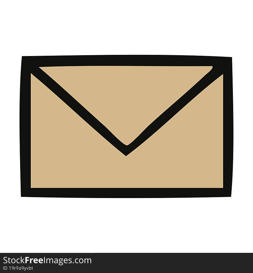 cute cartoon of a paper envelope. cute cartoon of a paper envelope