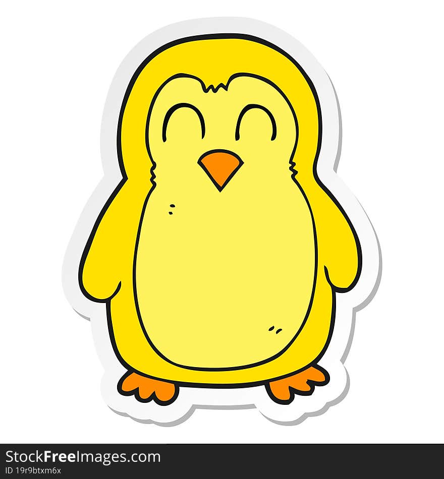 sticker of a cartoon bird