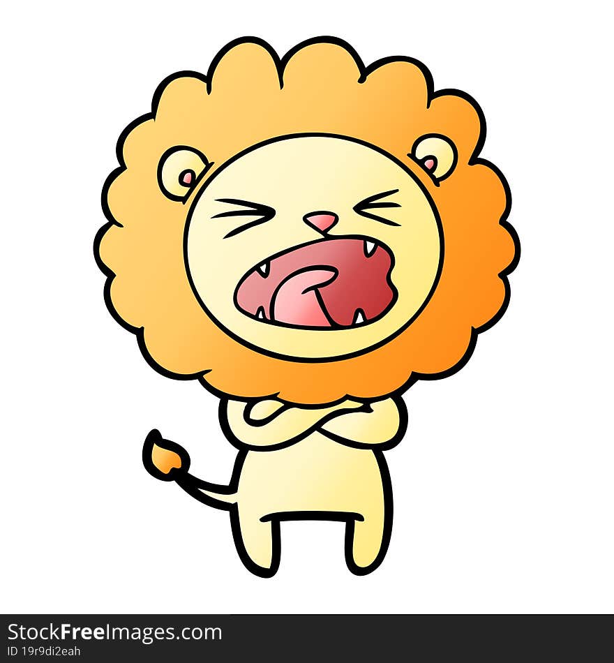 cartoon angry lion. cartoon angry lion