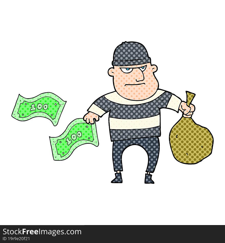 cartoon bank robber