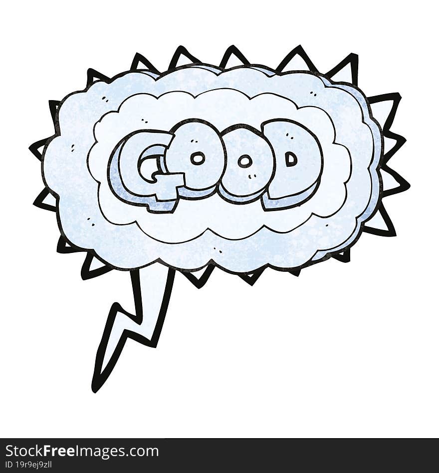 Texture Speech Bubble Cartoon Good Symbol