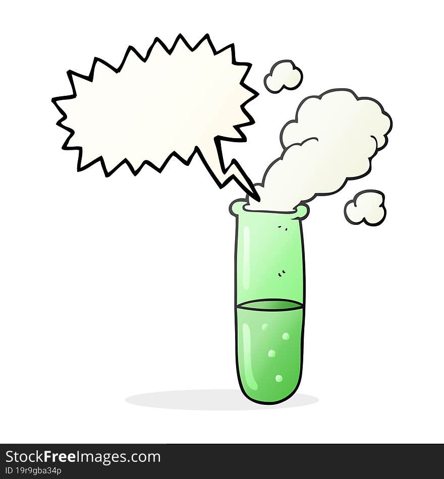 Speech Bubble Cartoon Science Test Tube