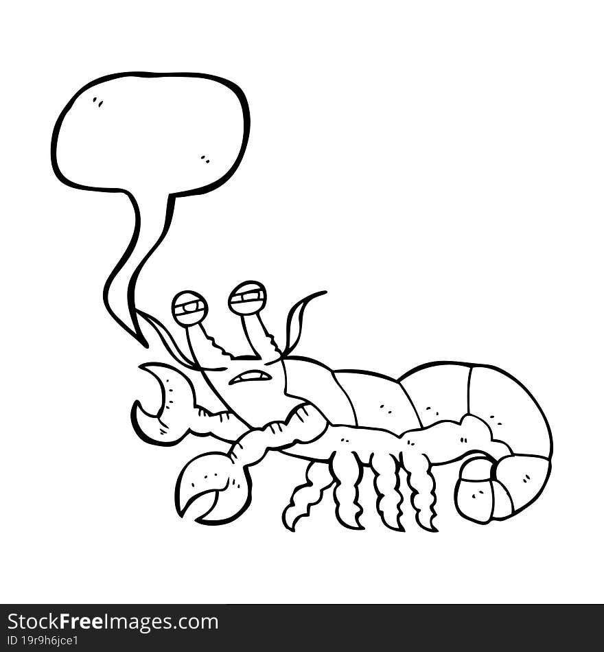 speech bubble cartoon lobster