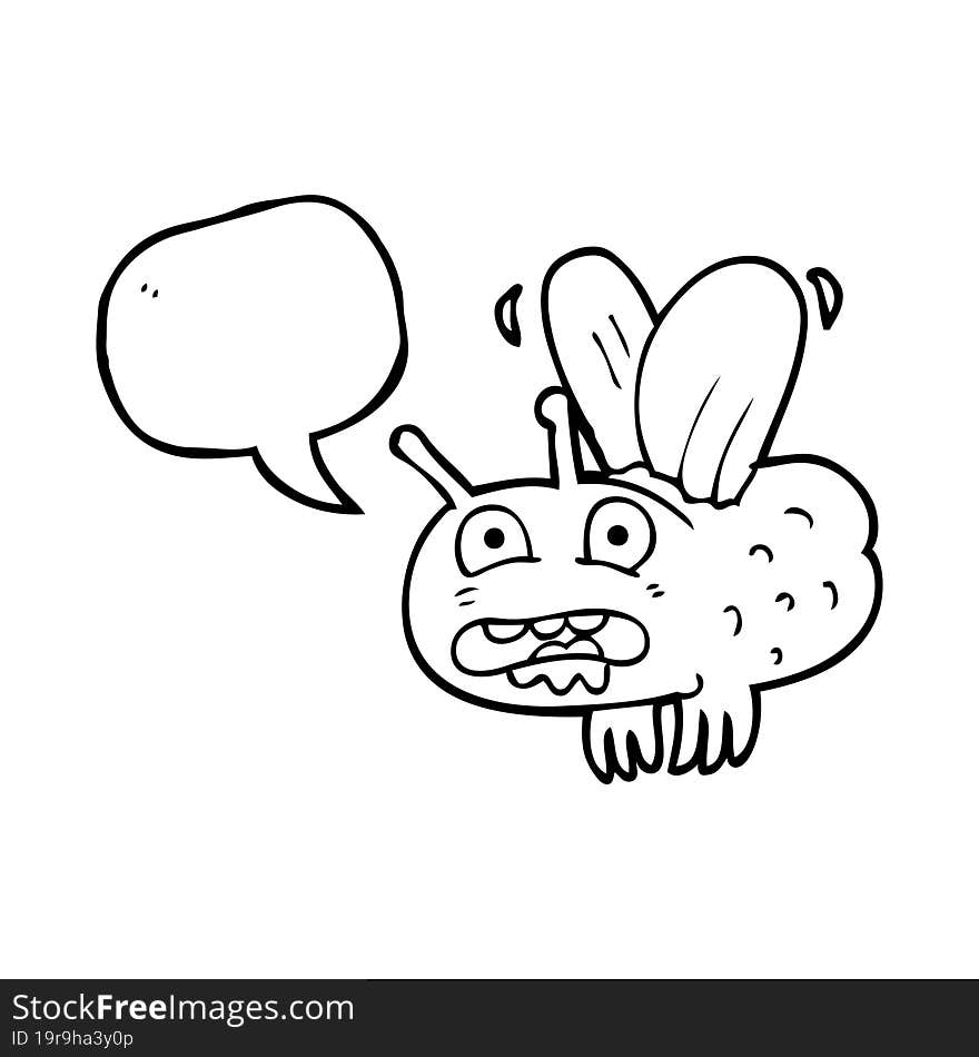 Speech Bubble Cartoon Fly