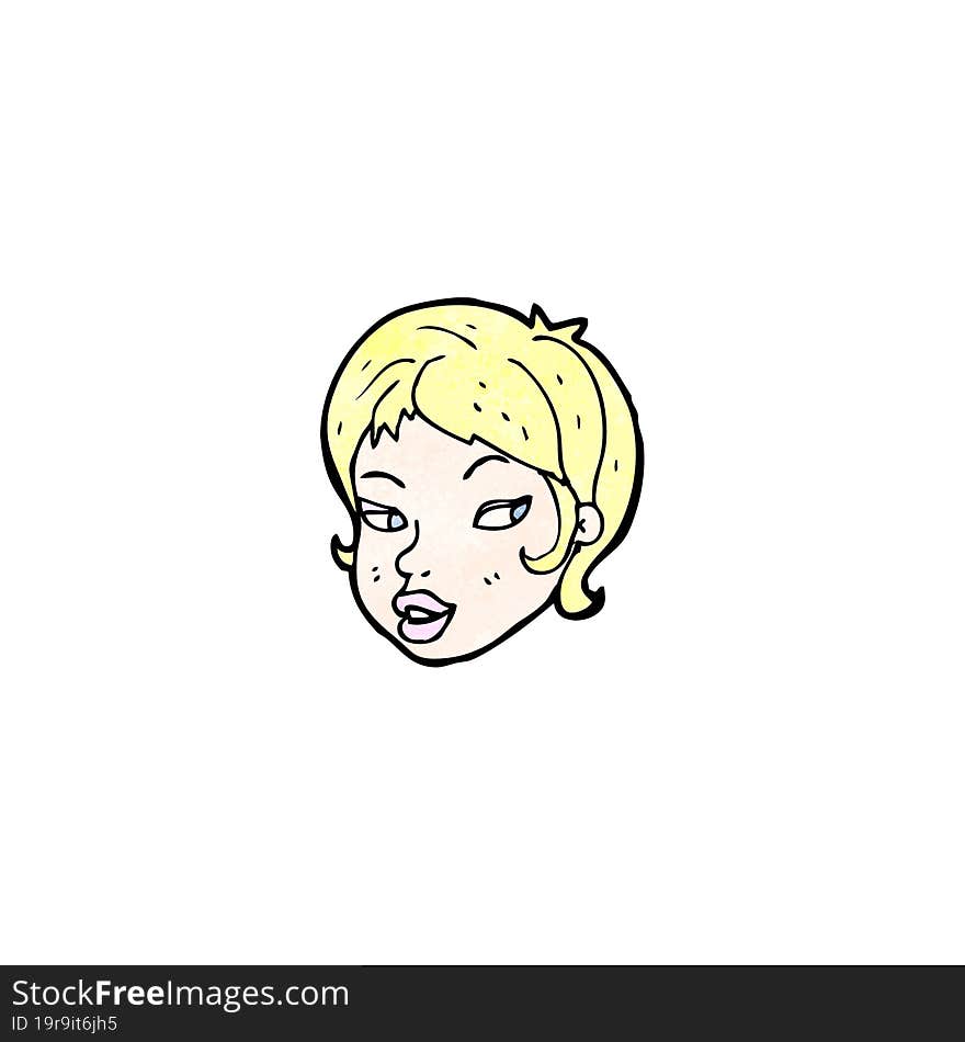 cartoon pretty blond girl