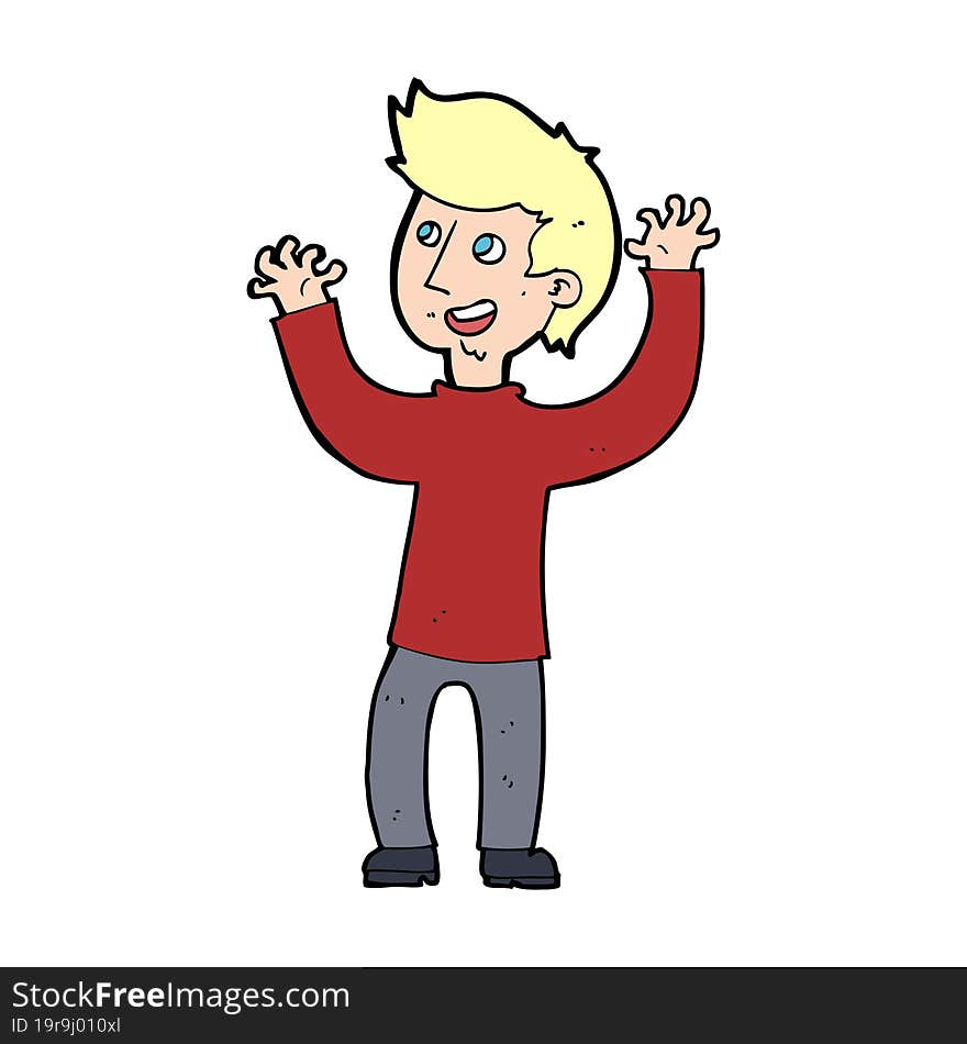 Cartoon Happy Man