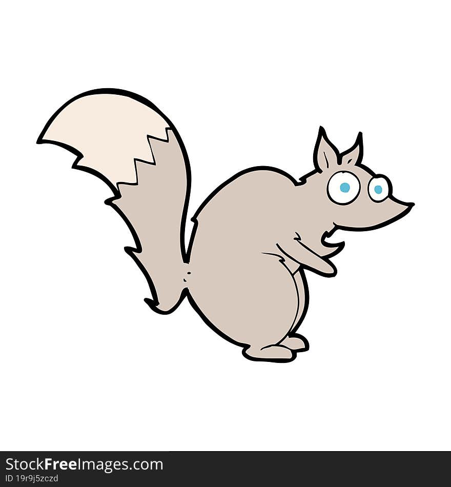 funny startled squirrel cartoon