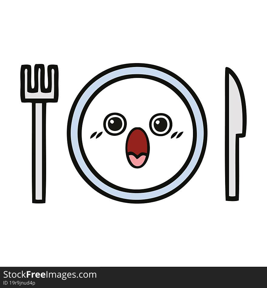 cute cartoon dinner plate