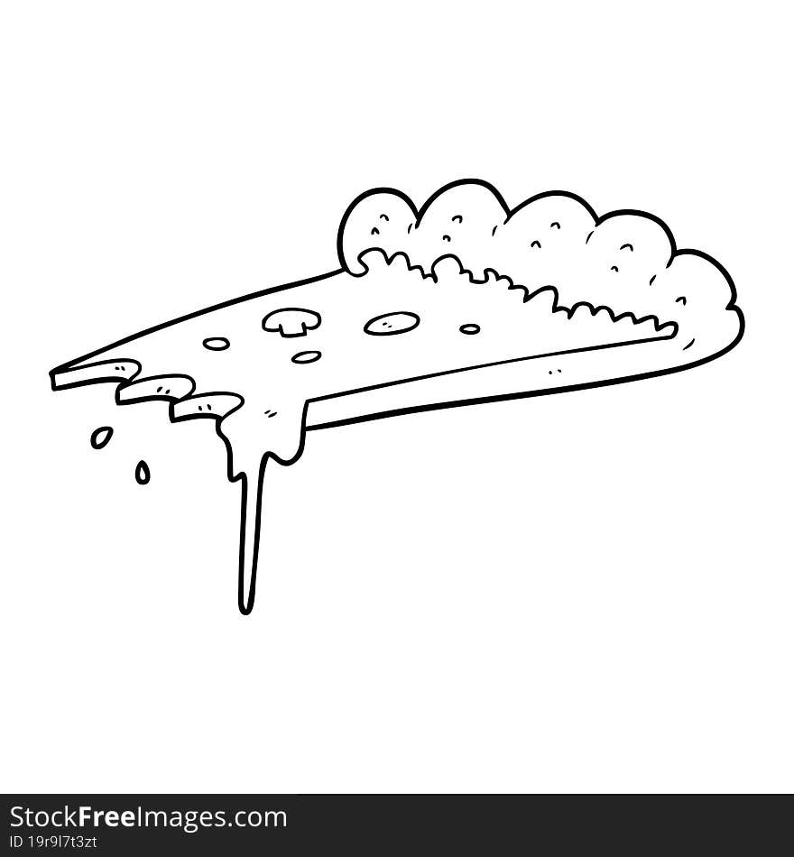 cartoon slice of pizza. cartoon slice of pizza