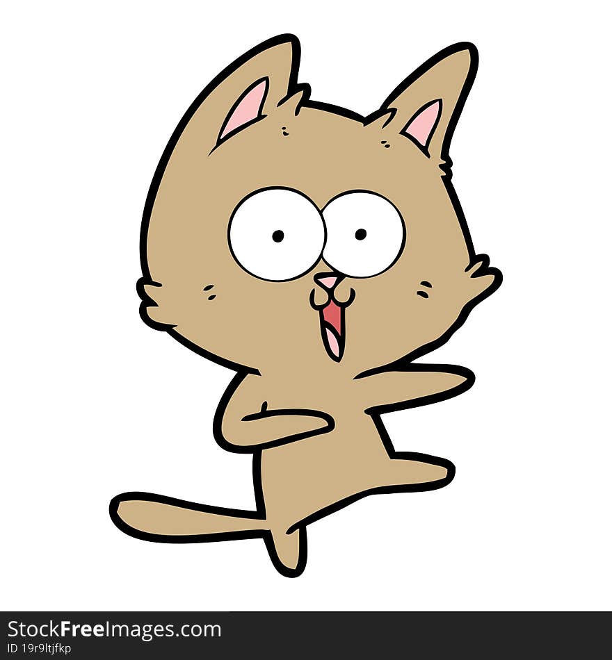 funny cartoon cat. funny cartoon cat