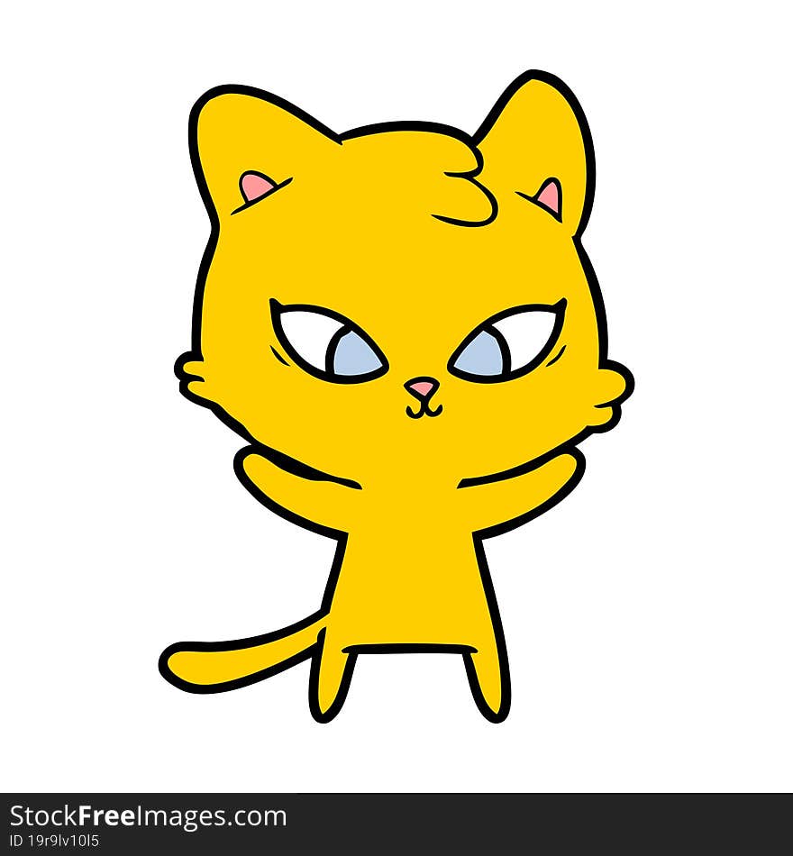 cute cartoon cat. cute cartoon cat