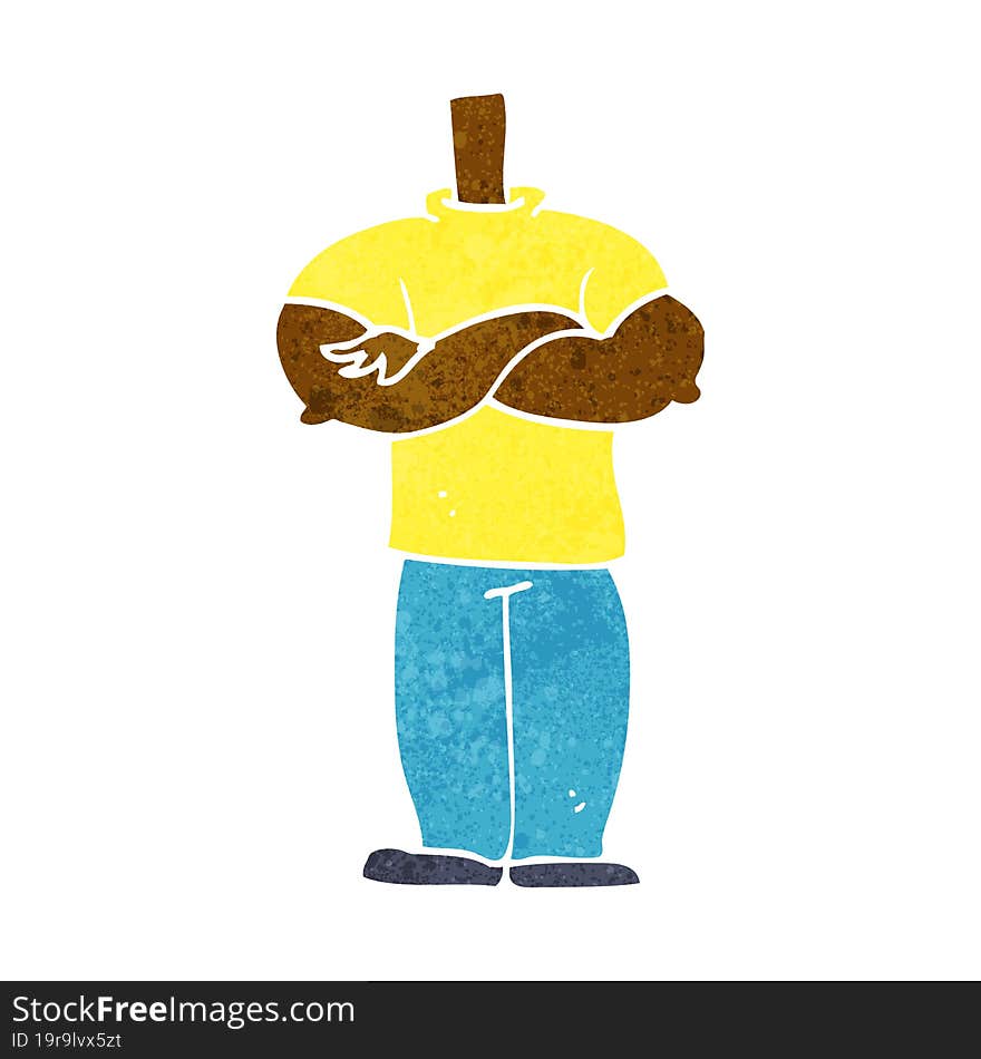 Cartoon Body With Folded Arms (mix And Match Cartoons Or Add Own Photos